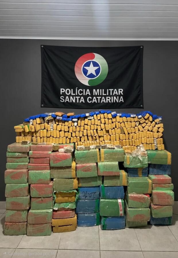 Imóvel aparentemente abandonado escondia 1,1 tonelada de maconha em SC