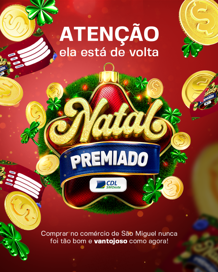 CDL de São Miguel do Oeste lança o Natal Premiado CDL 2026