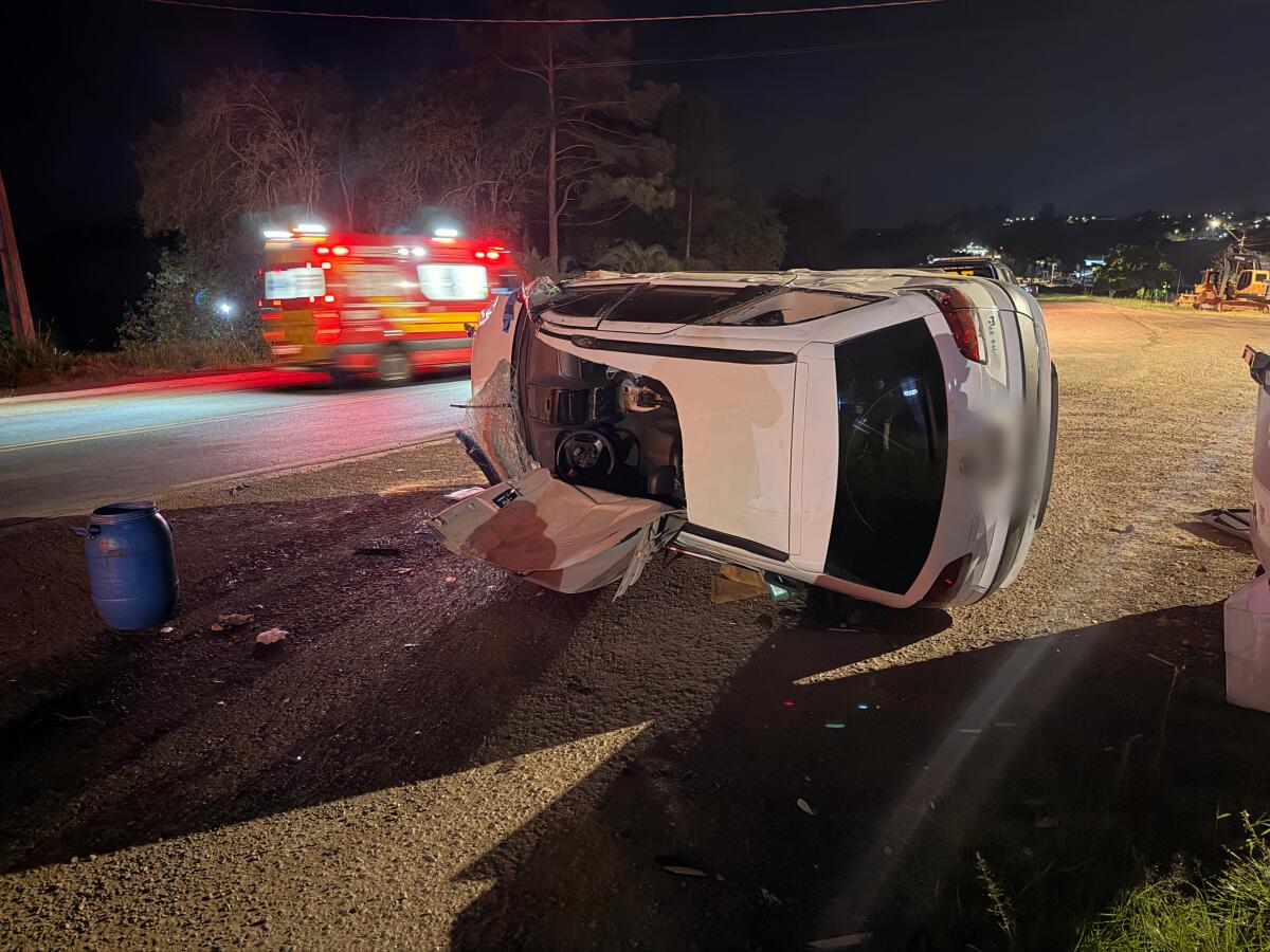 Acidente na BR-163 deixa motorista ferido em São Miguel do Oeste