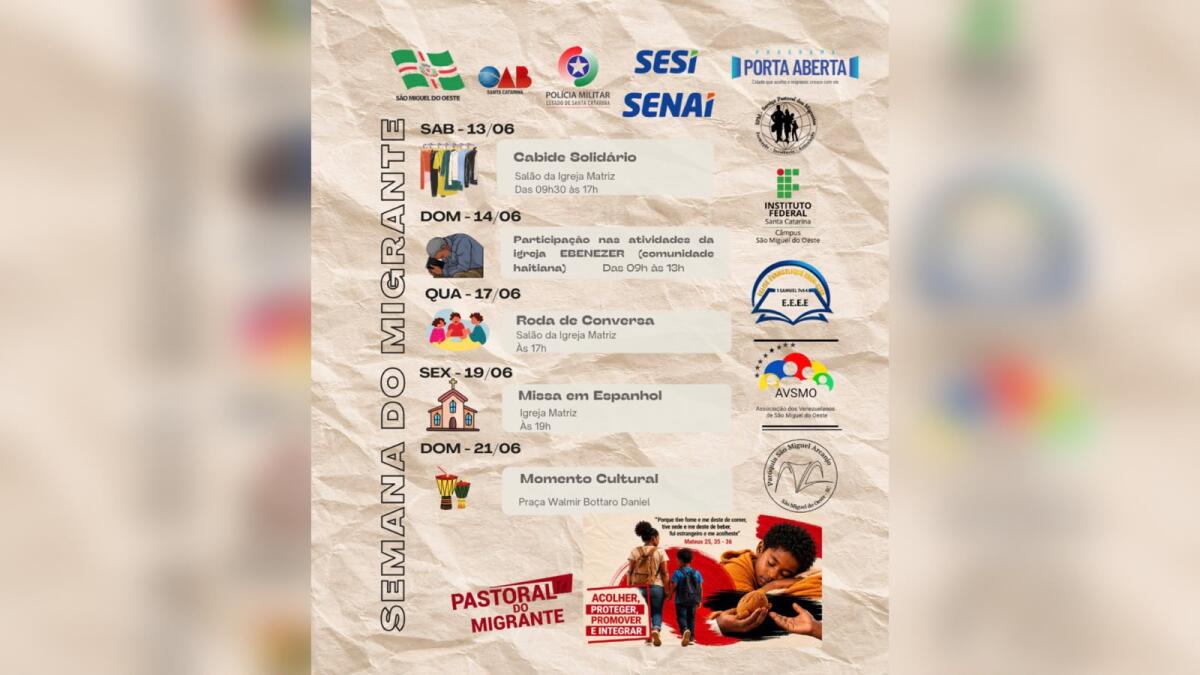 Semana do Migrante busca aproximar brasileiros e estrangeiros em SMO