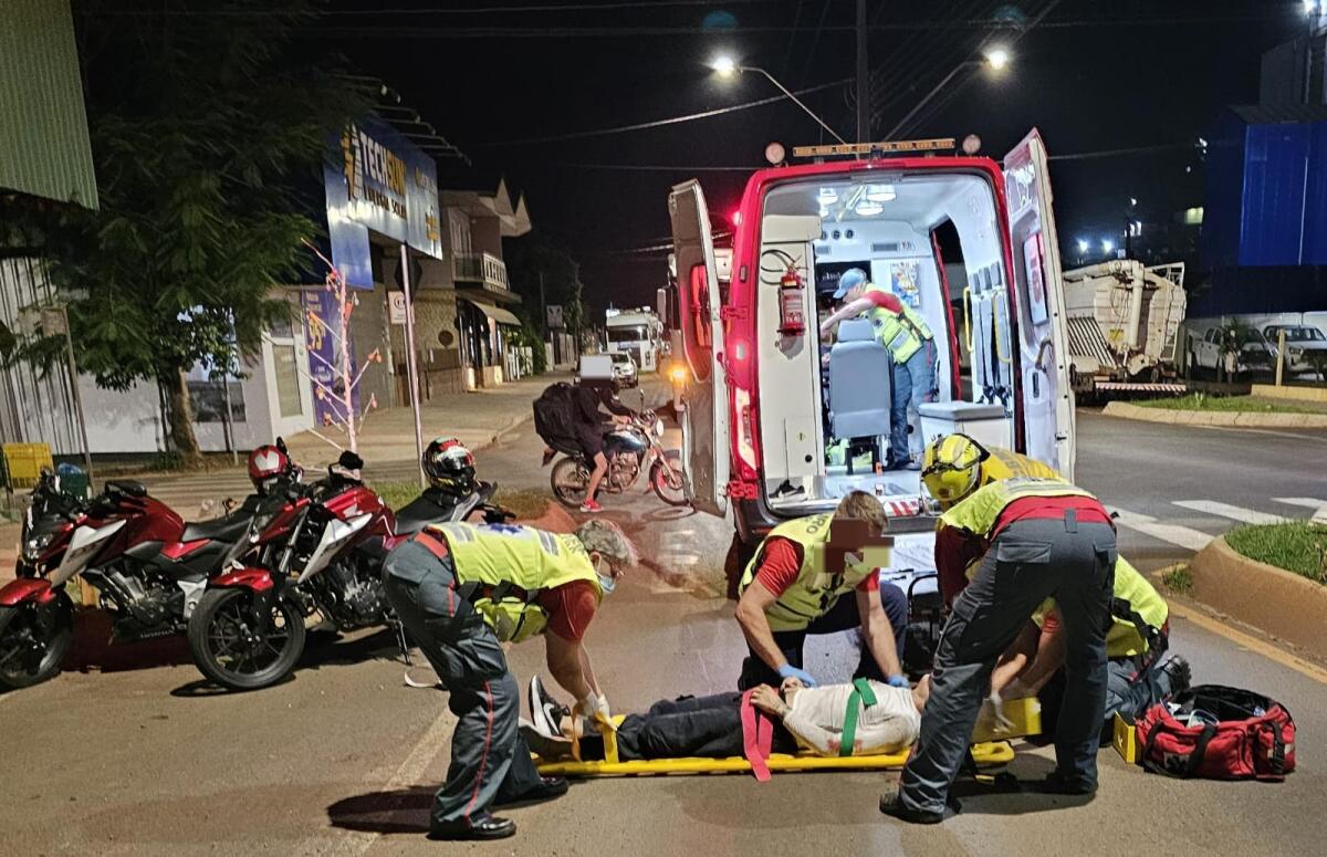 Jovem fica ferido em acidente de moto em Itapiranga