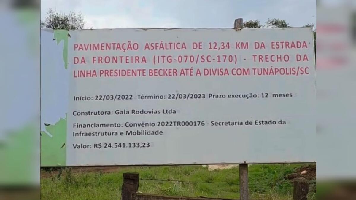 Vereador questiona atraso em obras do Asfalto da Fronteira em Itapiranga