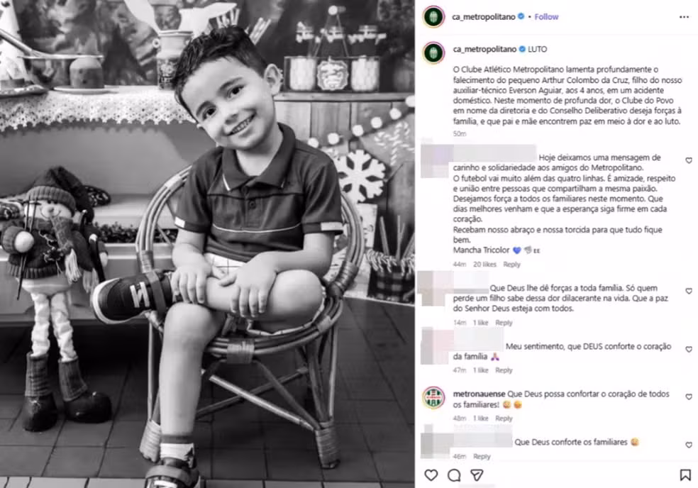 Menino de 4 anos morre ao cair de janela enquanto tentava observar pássaro, em Blumenau
