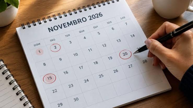 Novembro terá três feriados nacionais e dois possíveis feriadões