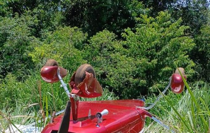 Piloto faz pouso de emergência em plantação no interior de Iraceminha