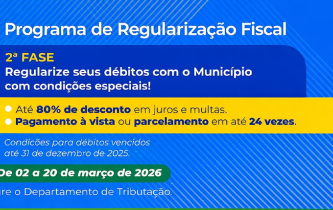 Contribuintes têm até 20 de março para renegociar dívidas com a prefeitura de SMO