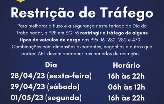 PRF inicia Operação Dia do Trabalhador 2023; saiba mais