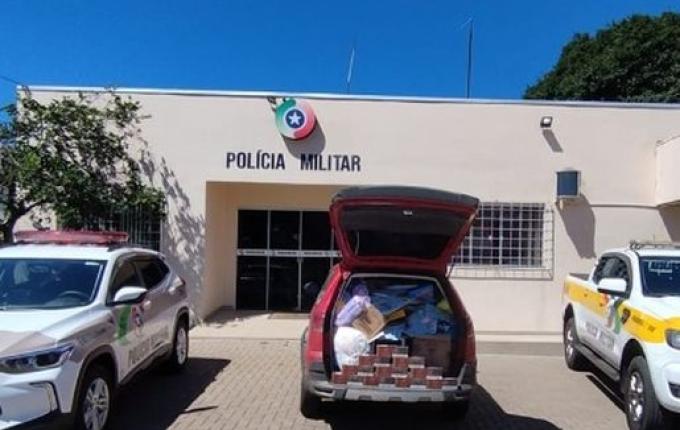 Carga de cigarros contrabandeados é apreendida na SC-161 em Romelândia
