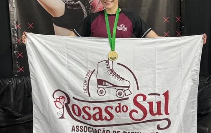 Atleta de São João do Oeste é campeã catarinense de patinação