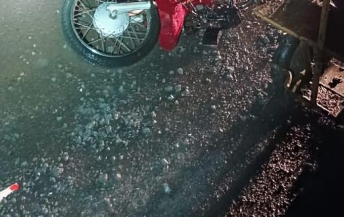 Homem morre ao bater motoneta em sinalizador de obra na SC-160