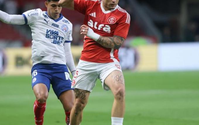 Bahia marca nos acréscimos e arranca empate com o Inter