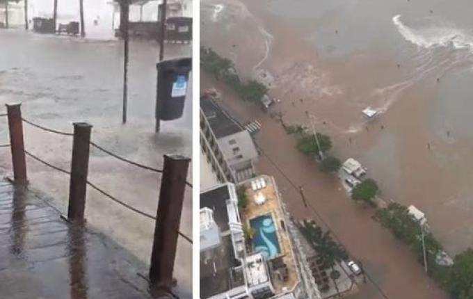 Balneário Camboriú decreta situação de emergência e vai abrir abrigos após forte chuva