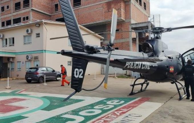 Criança de 3 anos é atingida por retroescavadeira em Maravilha e sofre traumatismo craniano