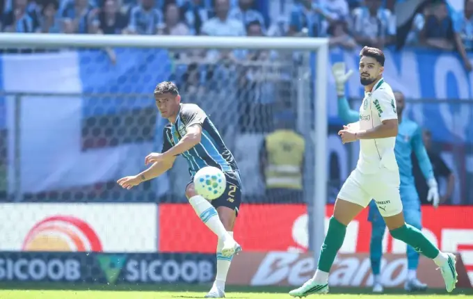 Grêmio empata sem gols com Palmeiras na Arena e segue na zona de rebaixamento