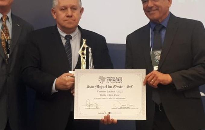 São Miguel do Oeste vence Prêmio Band Cidades Excelentes em Saúde e Bem-Estar