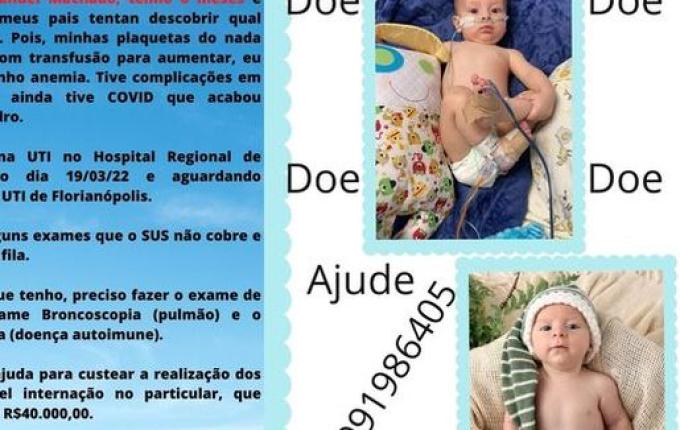 Família de Itapiranga pede ajuda para tratamento de criança