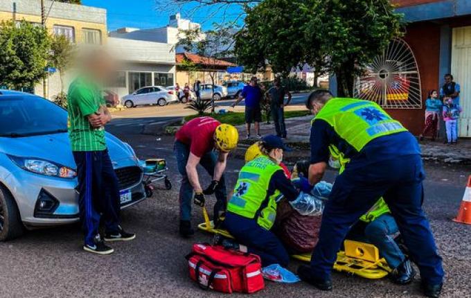 Atropelamento deixa mulher ferida em São Miguel do Oeste