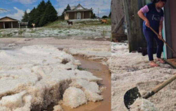 São Joaquim decreta emergência após tempestade com granizo causar estragos