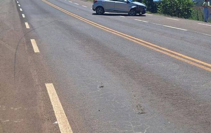 Colisão frontal deixa uma pessoa gravemente ferida em Nova Erechim