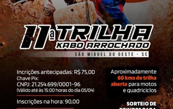11ª Trilha Kabo Arrochado será nesse sábado, em São Miguel do Oeste