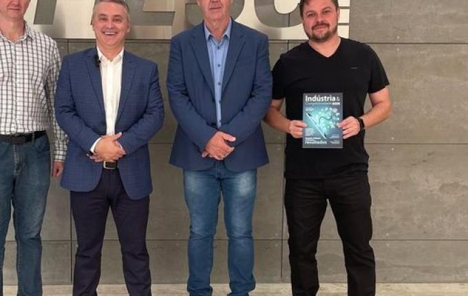 Prefeito e comitiva de SMO se reúnem com presidência da Fiesc