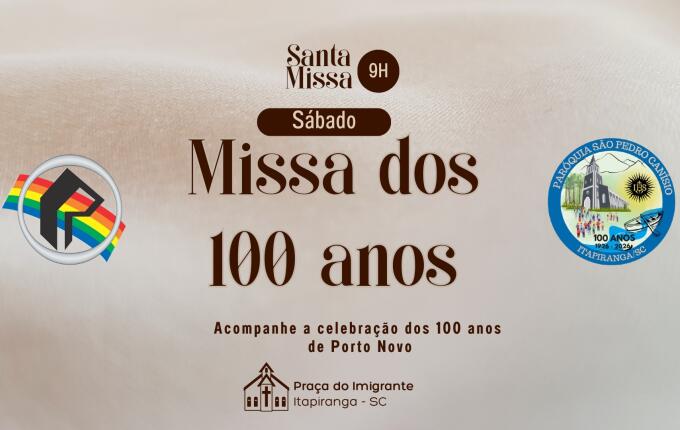Missa dos 100 anos mobiliza grande número de voluntários