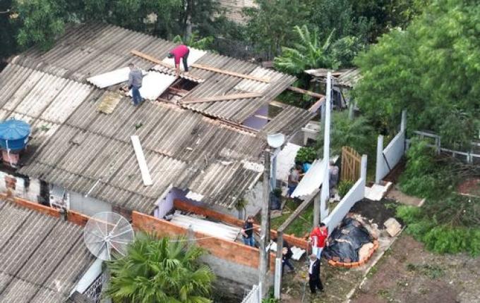 Veja a cobertura completa e as fotos do temporal que causou estragos em São Miguel do Oeste