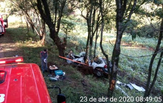 Grave acidente deixa homem ferido na SC-305
