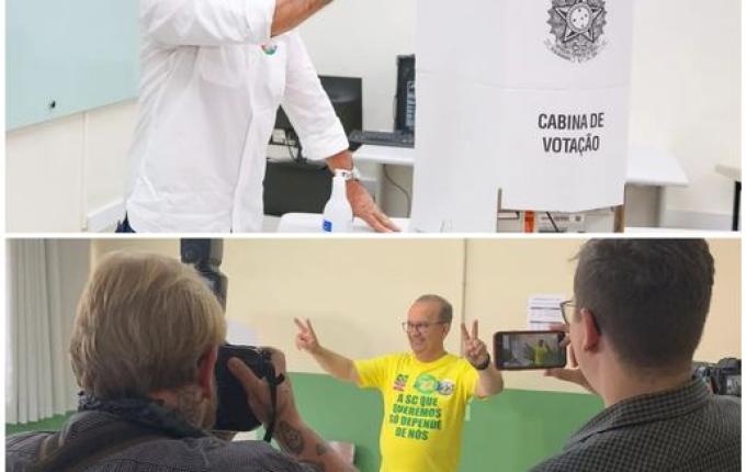 Candidatos ao governo estadual votam na parte da manhã em Santa Catarina
