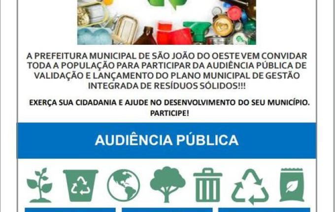 São João do Oeste identifica falhas no Plano Municipal de Resíduos Sólidos