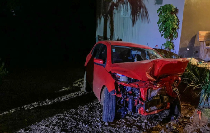 Colisão frontal envolvendo dois carros na SC-163 deixa homem ferido