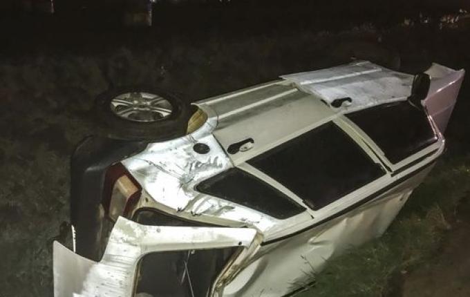 VÍDEO: Saída de pista deixa homem ferido na BR-163 em SMO