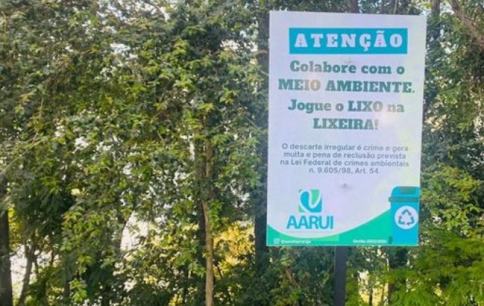 AARUI instala placas informativas sobre o meio ambiente em Itapiranga