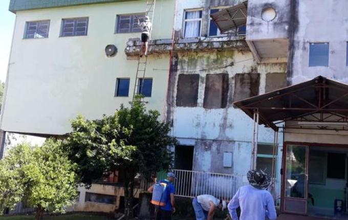 Hospital de SJCedro recebe pintura através de ação de voluntários