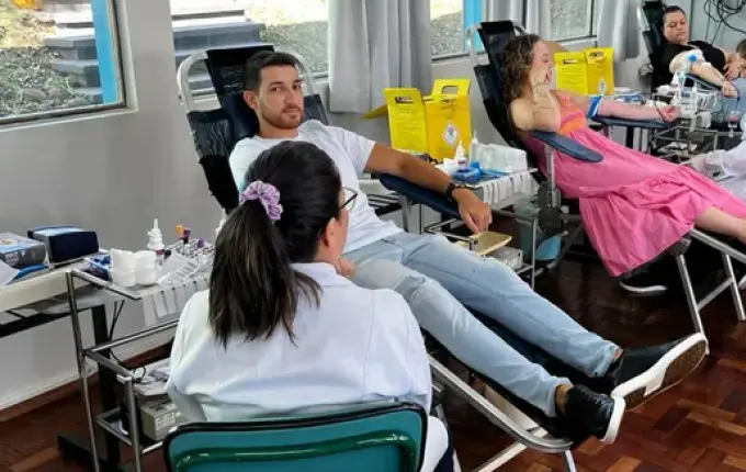 Hemosc realiza a coleta de 80 bolsas de sangue em São Miguel do Oeste