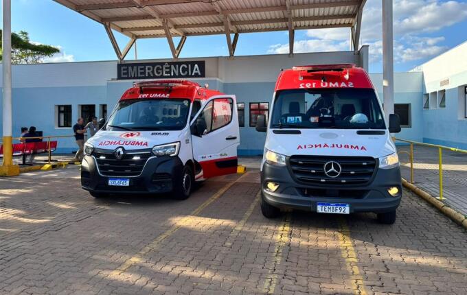 Colisão entre carro e moto deixa casal gravemente ferido na BR-282, em Iraceminha