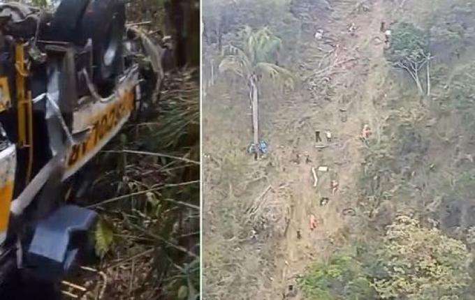 Ônibus capota em ribanceira e deixa 17 mortos em Alagoas