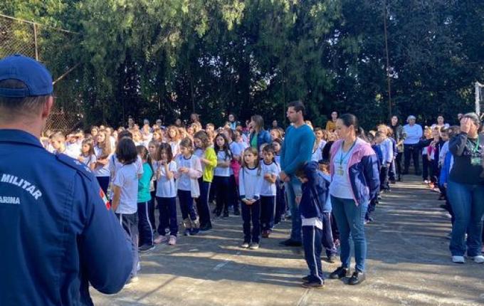 Simulação envolve cerca de 300 alunos em escola de São Lourenço do Oeste