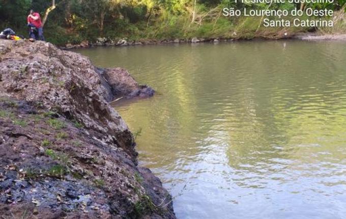 Jovem morre afogado em rio no interior de São Lourenço do Oeste