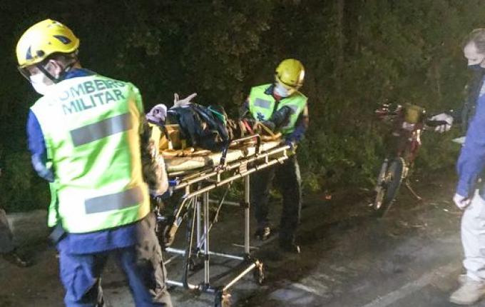 Queda de moto deixa homem ferido na BR-163 em SMO