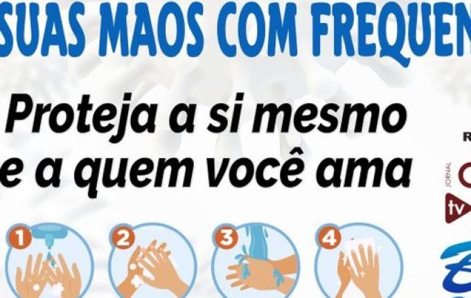CAMPANHA: Use máscara e lave suas mãos com frequência