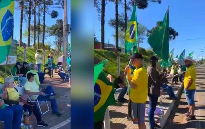 Manifestantes mantém mobilização em frente ao 14º RC Mec; vídeo