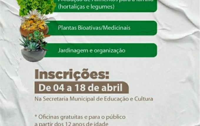 Aulas práticas de oficinas serão realizadas na casa dos participantes