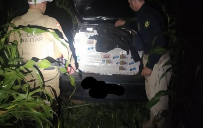 Operação apreende 14.900 maços de cigarro contrabandeados na SC 161