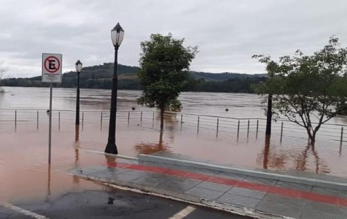 Nível do Rio Uruguai em Mondaí ultrapassa os 10 metros