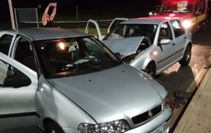 Colisão entre veículos deixa dois feridos na BR-158 em Caibi