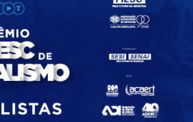 Peperi tem duas reportagens na final do Prêmio Fiesc de Jornalismo