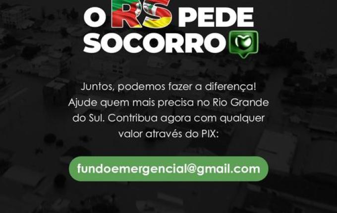 Acismo disponibiliza Pix para ajudar vítimas das chuvas no Rio Grande do Sul