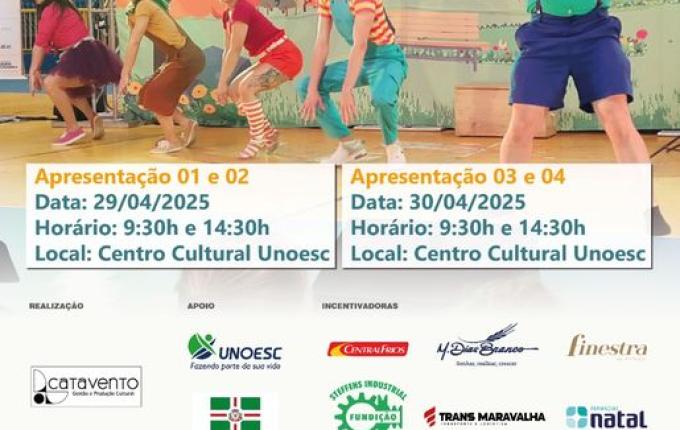 'Cirandar' chega a São Miguel do Oeste com apresentações gratuitas para crianças