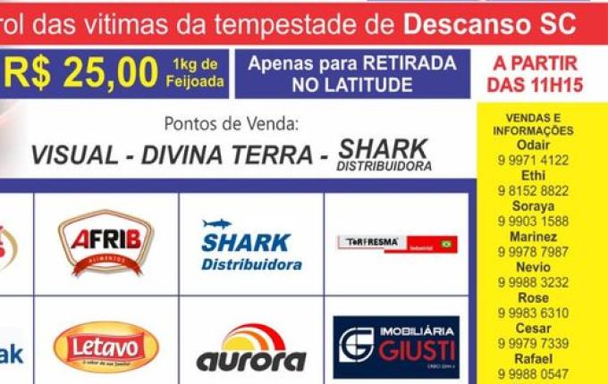 Grupo organiza feijoada em prol das famílias atingidas por tornado